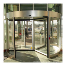 Hot selling hotel 3 wing glass automatic revolving door with 99% safety
